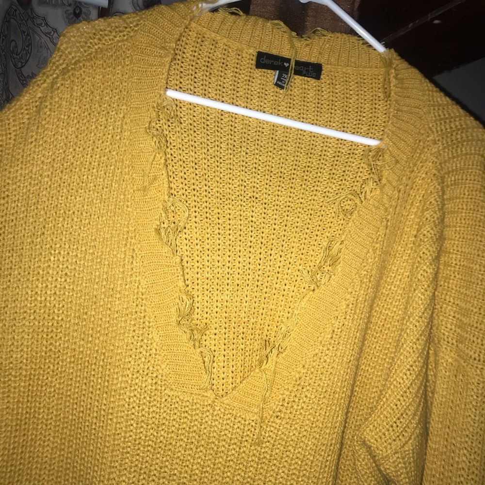 Yellow V-Neck Long Sleeve